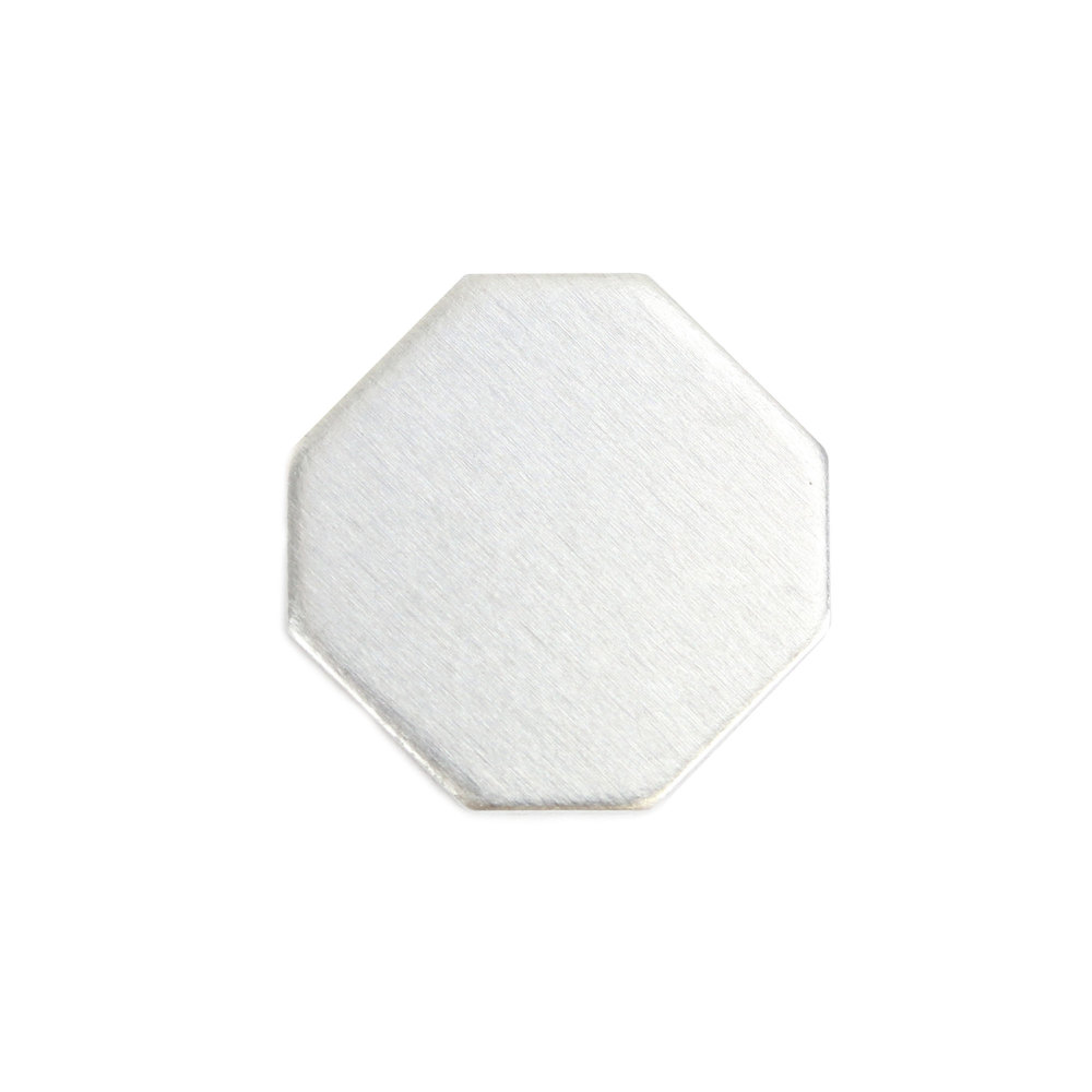 Metal Stamping Blanks Aluminum Octagon (ish) 20.2mm (.8"), 14 Gauge, Pack of 5